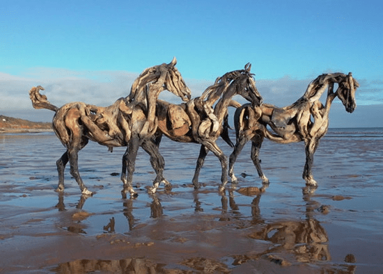 wood horses Heather Jansch