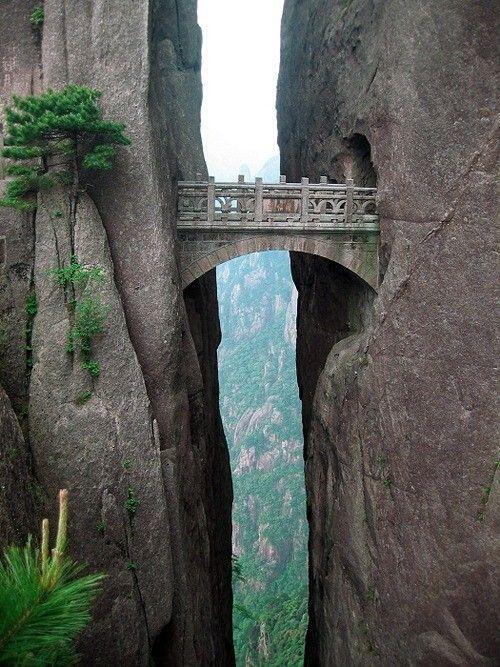 Bridge of Immortals, Huangshan, China.